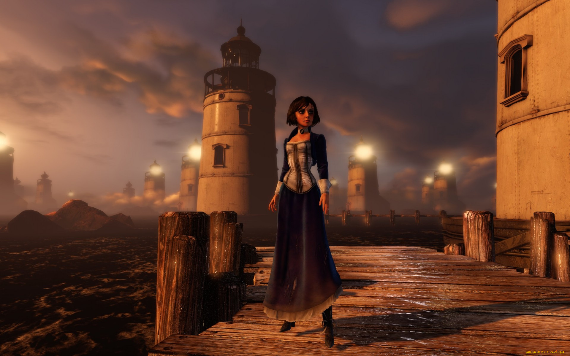 Элизабет город. Маяк из Bioshock Infinite. Элизабет Маяк биошок. Bioshock Infinite Элизабет Маяк. Bioshock Infinite c.